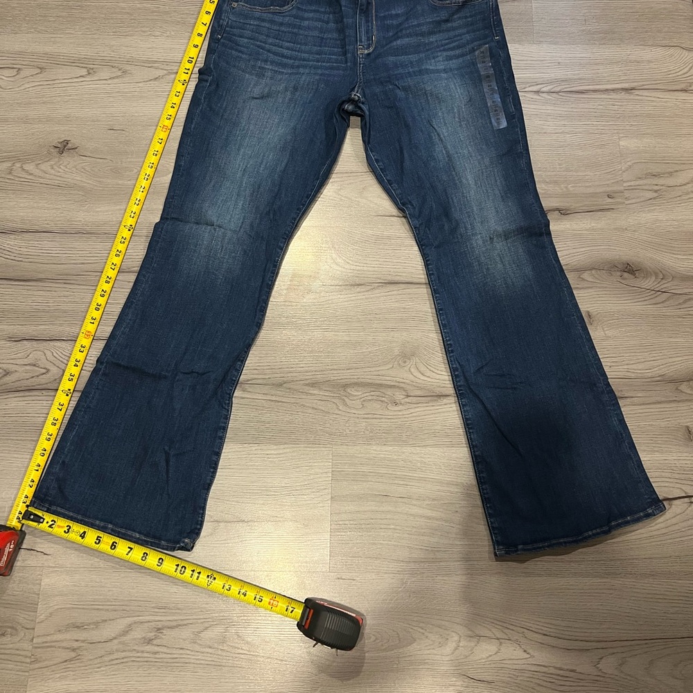 American Eagle Outfitters Blue Flare Wide Leg Jeans